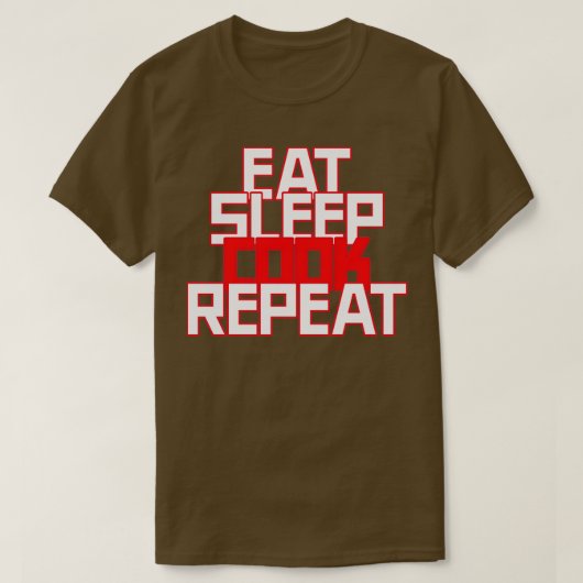 調理師反復 Tシャツ (デザイン正面)