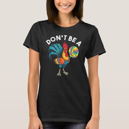 調理師吸盤鶏棒つきキャンデー皮肉 Tシャツ (正面)