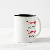 調理師大好き食べTシャツやギフト好き ツートーンマグカップ (正面右)