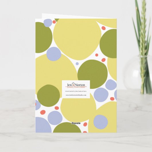 調理師好きの女性のためのグリーティングカード! カード (裏面)