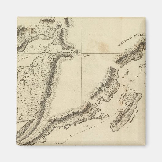 調理師川（アラスカ） マグネット (正面)