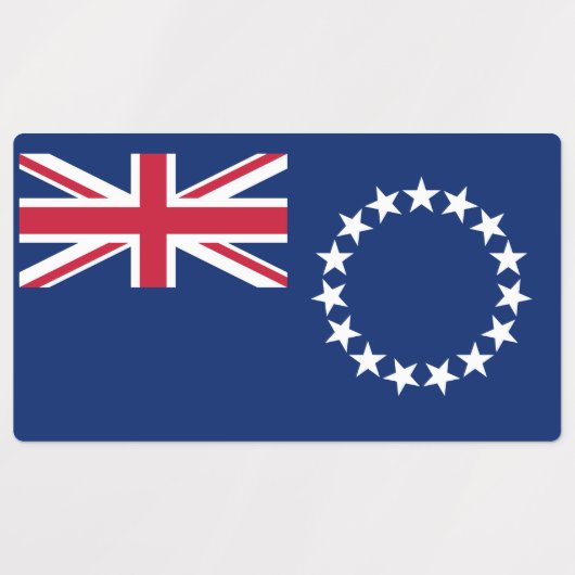 調理師諸島国旗 ラベル (デザイン2)