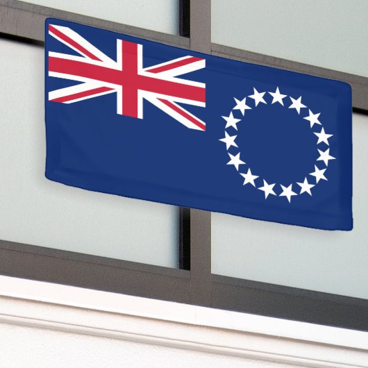 調理師諸島国旗 横断幕 (ビルの外側)