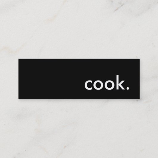 調理師。 スキニー名刺 (正面)