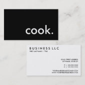 調理師。 名刺 (正面/裏面)