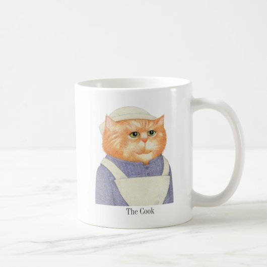 調理師CATホワイトマグカップ+文字 コーヒーマグカップ (右)