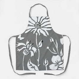 調理用エプロン全周プリントエプロン花デザイン エプロン