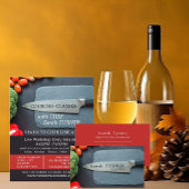 調理用キッチンとナイフ、シェフ、料理 名刺