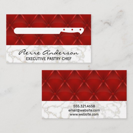 調理用ナイフ革のアップホルスターの背景 ロイヤリティカード (正面/裏面)