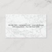 調理用ナイフII |白い大理石の背景 名刺 (裏面)