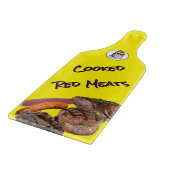 調理赤肉ガラスの切断板(把手付) カッティングボード (角)