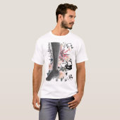 調的なストライプのハイヒールのX線 Tシャツ (正面フル)