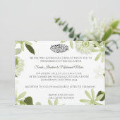 調的な花のイスラム教の結婚式 招待状 (スタンド正面)