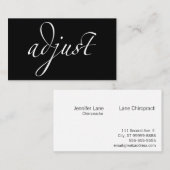 調節して下さい: カイロプラクティック/集中させる 名刺 (正面/裏面)