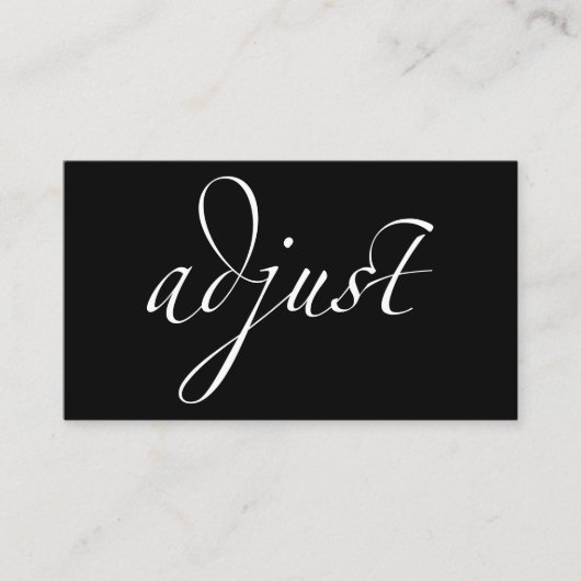 調節して下さい: カイロプラクティック/集中させる 名刺 (正面)