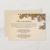 調節のデザインを結婚する古い木のヴィンテージ エンクロージャーカード (正面/裏面)