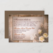 調節カードを結婚しているヴィンテージのバラ エンクロージャーカード (正面/裏面)