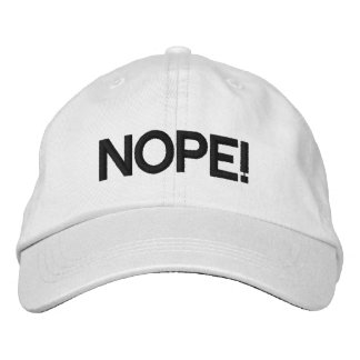 調節可パーソナライズされた能な「Nope!」 帽子