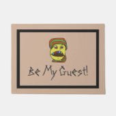 調節可能なフレームが付いているおもしろいで恐く空腹な漫画 ドアマット (正面)