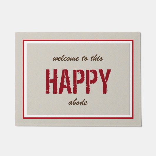 調節可能なフレームを持つ季節のハッピーアボーデ ドアマット (正面)