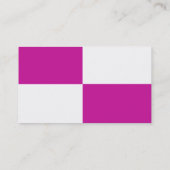 調節可能なホットピンクと白の名刺 名刺 (裏面)