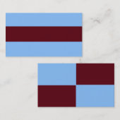 調節可能な青と茶色の名刺 名刺 (正面/裏面)