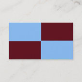 調節可能な青と茶色の名刺 名刺 (裏面)