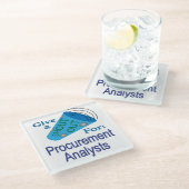 調達アナリストに声を掛ける ガラスコースター (アングル)