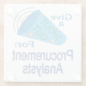 調達アナリストに声を掛ける ガラスコースター (裏面)