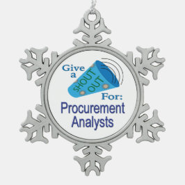調達アナリストに声を掛ける スノーフレークピューターオーナメント