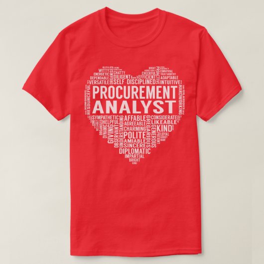 調達アナリストハート Tシャツ (デザイン正面)