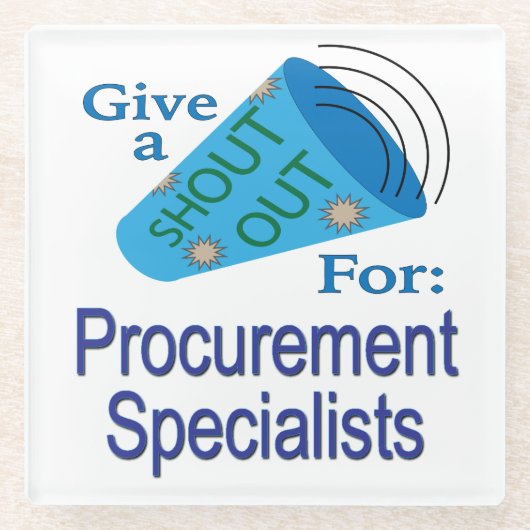 調達スペシャリストに大声で言う ガラスコースター (正面)