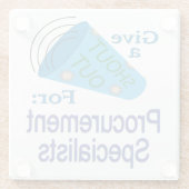 調達スペシャリストに大声で言う ガラスコースター (裏面)