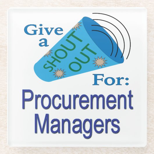 調達マネージャに声を掛ける ガラスコースター (正面)