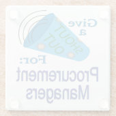 調達マネージャに声を掛ける ガラスコースター (裏面)