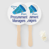 調達マネージャに声を掛ける ハンドファン (正面&裏面)