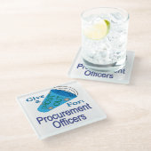 調達担当者に大声で呼び掛ける ガラスコースター (アングル)