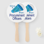 調達担当者に大声で呼び掛ける ハンドファン (正面&裏面)