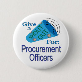 調達担当者に大声で呼び掛ける 缶バッジ