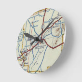 請求モンタナヴィンテージマップ ラウンド壁時計 (傾斜)