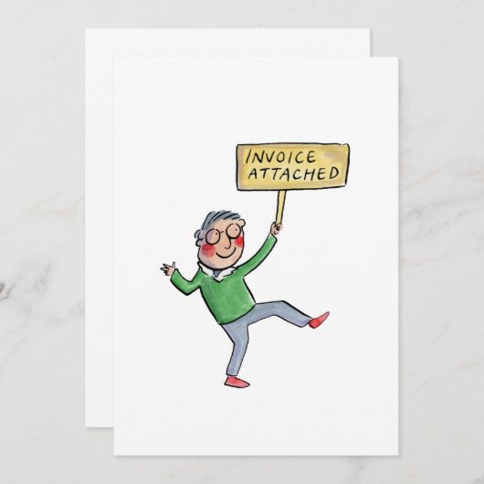 請求書の添付 招待状 (正面/裏面)