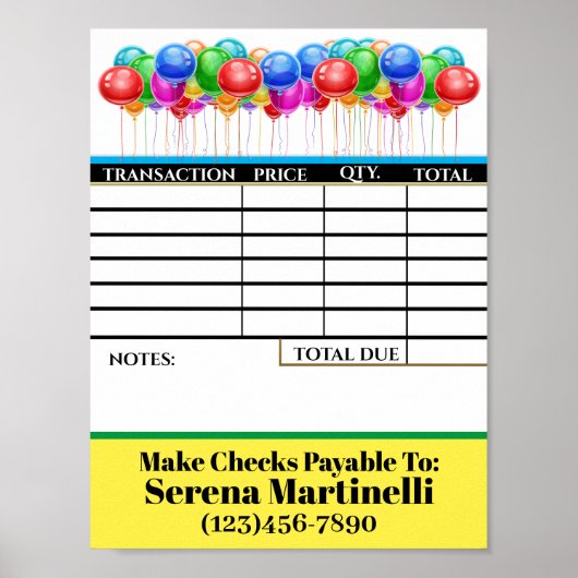 請求書シートのポスターをダウンロードする ポスター (正面)