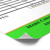 請求書シートポスターのダウンロード ポスター (角)