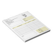 請求書フォーム 業務見積 追加ロゴ ノートパッド (アングル)