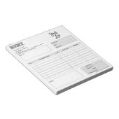 請求書フォーム 業務見積 追加ロゴ ノートパッド (アングル)