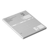 請求書フォーム 業務見積 追加ロゴ ノートパッド (アングル)