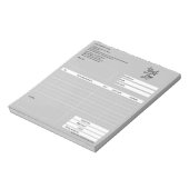 請求書フォーム 業務見積 追加ロゴ ノートパッド (回転)