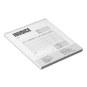 請求書フォーム 業務見積 追加ロゴ ノートパッド (アングル)