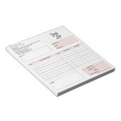 請求書フォーム 業務見積 追加ロゴ ノートパッド (アングル)