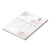 請求書フォーム 業務見積 追加ロゴ ノートパッド (回転)